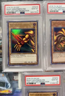 Yu-Gi-Oh! Exodia The Forbidden One Lost Art Promo Complete PSA 10 Set - Image 3