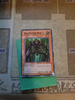 YUGIOH TCG MAN-EATER BUG LOB-108 SUPER UNLIMITED EDITION LP 1996 - Image 2