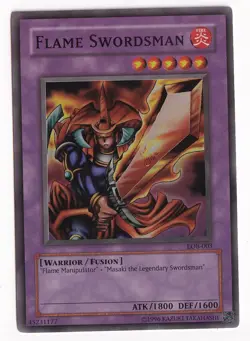 Yu-Gi-Oh! TCG Flame Swordsman Legend of Blue Eyes White Dragon LOB-003 Unlimited - Image 1