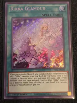 Yugioh! LP Rikka Glamour - SESL-EN023 - Secret Rare - 1st Edition Lightly Played - Image 1