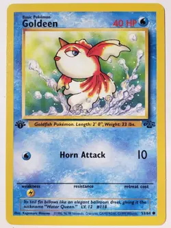 Goldeen 53/64 VLP / NM - 1ST EDITION - 1999 Jungle Pokemon Card - Image 1