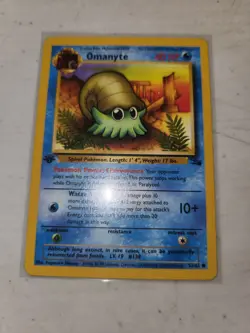 Omanyte 52/62 - 1st Edition Fossil Pokemon Card - WOTC 1999 - NM/LP - Vintage Un - Image 1