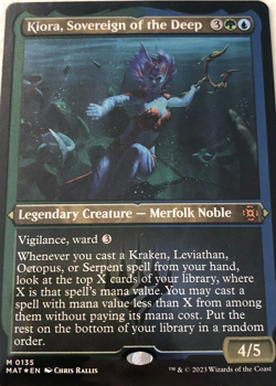Kiora, Sovereign of the Deep Etched Foil March of the Machine MtG TCG Card 0135 - Image 1