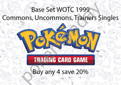 Base Set None Holo Common & Uncommon Singles Vintage WOTC Pokemon Card Near Mint - Image 1