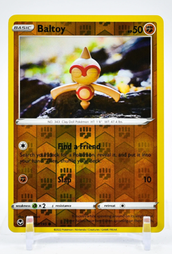 Baltoy 093/195 Reverse Holo Silver Tempest Pokemon Cards TCG Pack Fresh Mint - Image 1