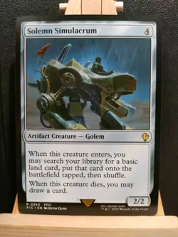 Solemn Simulacrum - Final Fantasy Commander - Rare - NM (see pics) MTG - Image 1