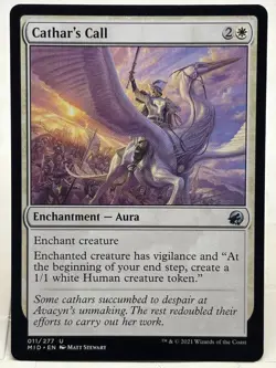 Cathar's Call NM/M* Innistrad Midnight Hunt ENGLISH 011/277 mtg -UnltdCards - Image 1