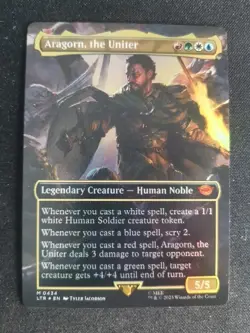 MTG Aragorn, the Uniter - Lotr: Tales of Middle-earth #434 Borderless *FOIL* - Image 1