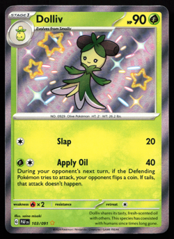 Dolliv 103/091 Paldean Fates Shiny Rare Near Mint Pokemon Card - Image 1