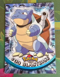 Blastoise #09 Pokemon Topps trading cards series 1, 2000 NON HOLO LP - Image 1
