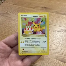 Birthday Pikachu #24 Black Star Promo Holo Rare Vintage Pokemon Card LP-Mp - Image 2