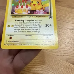 Birthday Pikachu #24 Black Star Promo Holo Rare Vintage Pokemon Card LP-Mp - Image 5