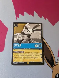 Disney Lorcana Oswald the Lucky Rabbit Legendary Card 142/204 Non-Foil - Image 1