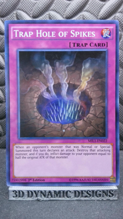 | Yugioh Trap Hole of Spikes MIL1-EN022 1st Super Rare Millennium Pack NM 🔥 | - Image 1