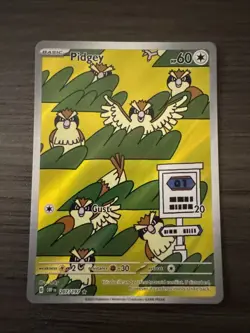 Pokemon TCG Pidgey 207 Pidgeotto 208 Obsidian Flames Holo Illustration Rare Card - Image 1