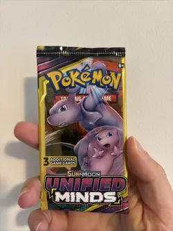Pokemon Cards: Sealed Unified Minds 3 Card Booster Pack - Image 1