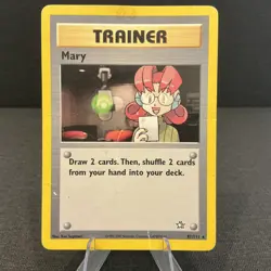 Mary 87/111 Neo Genesis Rare Non-Holo Vintage Pokemon Card HP/DM - Image 1