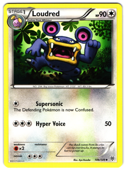 Loudred - 106/135 - 2012 Uncommon Plasma Storm Pokemon Card NM - Image 1