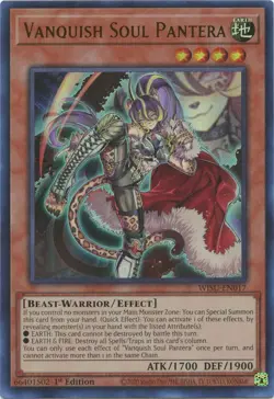 Vanquish Soul Pantera WISU-EN017 Ultra Rare 1st Edition Yugioh Card Mint - Image 1