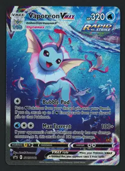 Vaporeon VMAX SWSH182 SWSH: Sword & Shield Promo Cards Full Art Pokemon TCG - Image 1