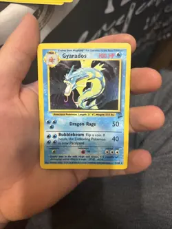 Gyarados 7/130 Base Set 2 Holo Rare Vintage Pokemon Card - Image 1