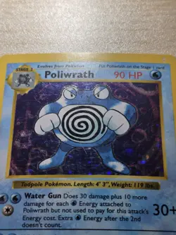 Pokemon Poliwrath 13/102 Shadowless Base Set Holo Rare (HP) - Image 2