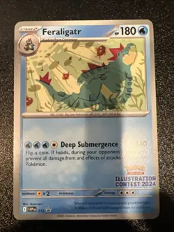 Feraligatr SVP 213 Black Star Promo Illustration Contest Pokemon 2024 2025 SV NM - Image 1
