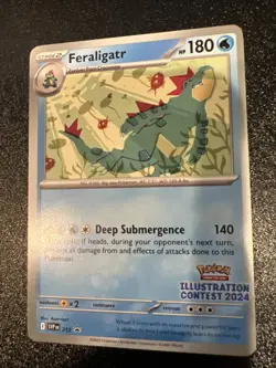 Feraligatr SVP 213 Black Star Promo Illustration Contest Pokemon 2024 2025 SV NM - Image 2