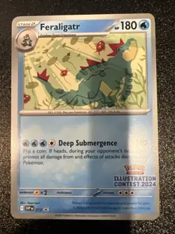 Feraligatr SVP 213 Black Star Promo Illustration Contest Pokemon 2024 2025 SV NM - Image 4