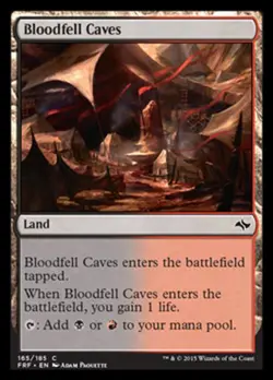 MTG BLOODFELL CAVES FOIL - CAVERNE DEL SANGUE VERSATO - FRF - MAGIC - Image 1