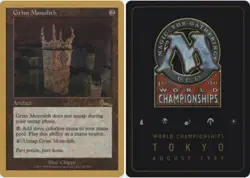 Grim Monolith - Kai Budde - 1999 ~ Heavily Played World Championship J MTG Magic - Image 1