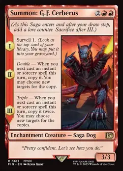 MTG RARE REGULAR - SUMMON: G.F. CERBERUS 0162 (FIN) FINAL FANTASY - Image 1