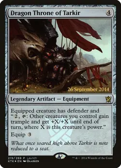 MTG PROMO FOIL - KTK: KHANS OF TARKIR - LP- DRAGON THRONE OF TARKIR 219/269 - Image 1