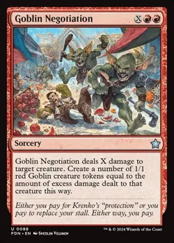 MTG UC FOIL - GOBLIN NEGOTIATION 0088 (FDN) FOUNDATIONS - Image 1