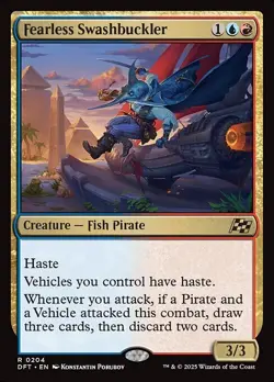 MTG RARE FOIL - FEARLESS SWASHBUCKLER 0204 (DFT) AETHERDRIFT - Image 1