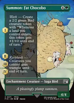 MTG C BORDERLESS REGULAR - SUMMON: FAT CHOCOBO 0371 (FIN) FINAL FANTASY - Image 1