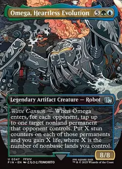 MTG UC BORDERLESS REGULAR - OMEGA, HEARTLESS EVOLUTION 0347 (FIN) FINAL FANTASY - Image 1