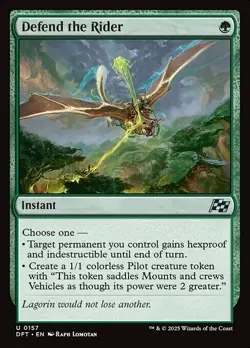 MTG C FOIL - DEFEND THE RIDER 0157 (DFT) AETHERDRIFT - Image 1