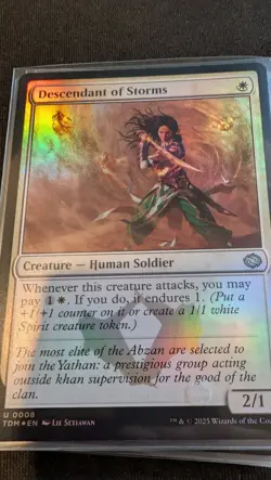 MTG: Descendant of Storms FOIL, Tarkir: Dragonstorm, Pack Fresh - Image 1