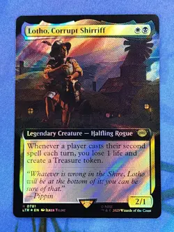 1X SURGE FOIL EXTENDED Lotho, Corrupt Shirriff, NM, LTR, Magic Gathering, MtG - Image 1