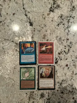 Mtg Miscut Cards x4 Magic the Gathering Miscut Card OffCenter Out Of Print - Image 1