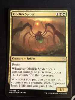 1x Obelisk Spider (141) Hour of Devastation LP MTG Magic the Gathering x1 MKE - Image 1
