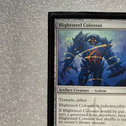 2011 Magic The Gathering Mirrodin Besieged Expansion Blightsteel Colossus Mythic - Image 2