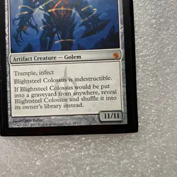 2011 Magic The Gathering Mirrodin Besieged Expansion Blightsteel Colossus Mythic - Image 4