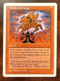 MAGIC THE GATHERING 5th EDITION WINDS OF CHANGE NM - Image 1