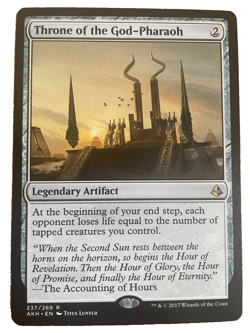 Throne of the God Pharaoh Magic Card MtG Amonkhet Throne of God Pharaoh - Image 1