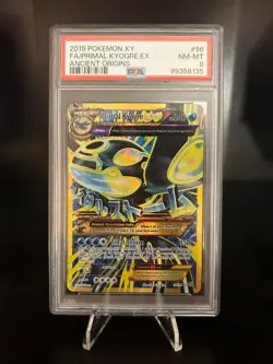 PRIMAL KYOGRE EX SHINY FULL ART 96/98 PSA 8 POKEMON XY ANCIENT ORIGINS 2015 - Image 1