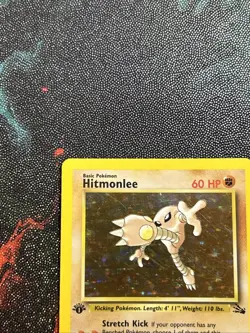 Hitmonlee 1st Edition Fossil Holo Foil 7/62 Pokemon Card 1999 WOTC Vintage - Image 3