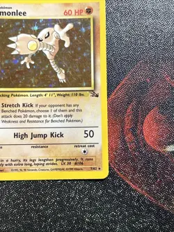 Hitmonlee 1st Edition Fossil Holo Foil 7/62 Pokemon Card 1999 WOTC Vintage - Image 5