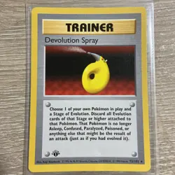 Pokemon Card - 1st Edition - Devolution Spray Shadowless 72/102 Base Set Rare - Image 1